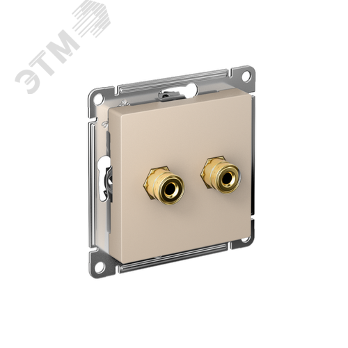 ATLASDESIGN АУДИОРОЗЕТКА двойная, ПЕСОЧНЫЙ - фото 1