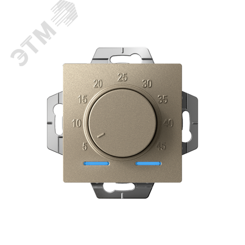 ATLASDESIGN ТЕРМОСТАТ электрон. теплого пола с датчиком, 10A, механизм, ШАМПАНЬ - фото 3