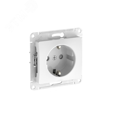 Изображение товара GLOSSA РОЗЕТКА с заземлением со шторками, 16А, быстрозажимные клеммы, БЕЛЫЙ (шт)