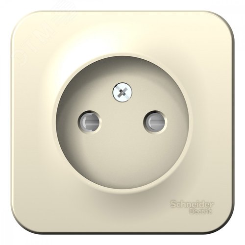 Изображение товара BLANCA Розетка наружная без заземления со шторками изолированный плоский, 16А, 250В, молочный (шт)