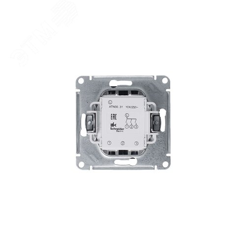 Выключатель трехклавишный ATLASDESIGN схема 1+1+1 10АХ механизм грифель - фото 4