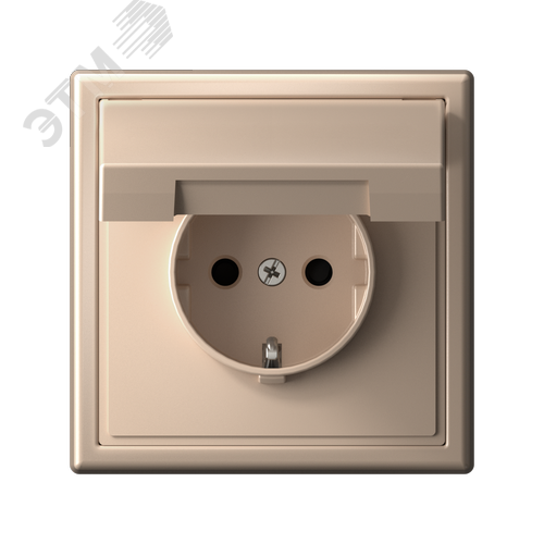ARTGALLERY РОЗЕТКА с заземл. со шторк. с крышк., 16А, IP20,  механизм, быстрозажимные клеммы, песочный - фото 5
