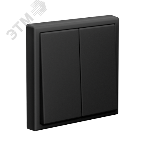 ARTGALLERY 2-клавишный ВЫКЛЮЧАТЕЛЬ, 10АХ, механизм, быстрозажимные клеммы, КАРБОН - фото 7