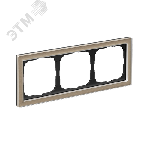 ARTGALLERY PURE 3-постовая РАМКА, ОРГАНИЧЕСКОЕ СТЕКЛО ШАМПАНЬ - фото 1