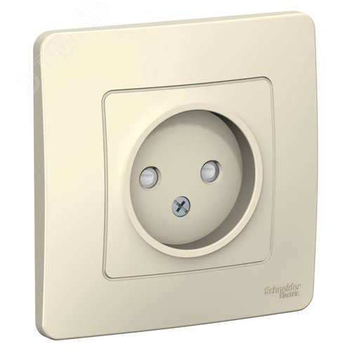 Изображение товара BLANCA скрытой установки розетка без заземления со шторками, 16А, 250В, молочный (шт)