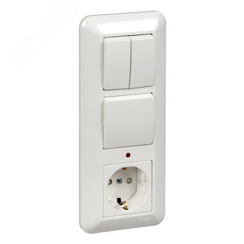 Изображение товара BLANCA Блок 1клавиша/2клавиши/розетка с заземлением (шт)