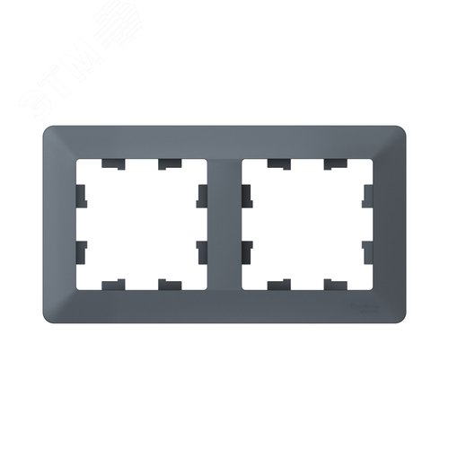 ATLASDESIGN AIR 2-постовая РАМКА, ГРИФЕЛЬ/дымчатый черный - фото 1