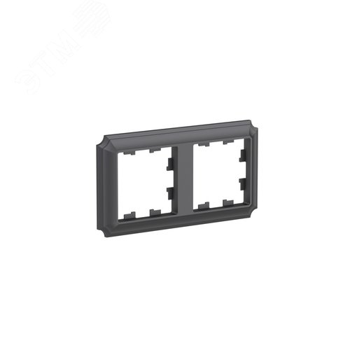 ATLASDESIGN ANTIQUE 2-постовая рамка, универсальная, БАЗАЛЬТ - фото 3