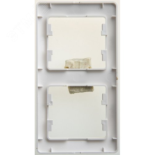 GLOSSA Рамка 2 поста вертикальная перламутр - фото 5