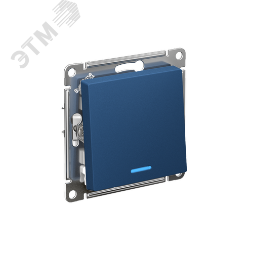 Изображение товара ATLASDESIGN 1-клавишный ПЕРЕКЛЮЧАТЕЛЬ с подсветкой, сх.6а, 10АХ, быстрозажимные клеммы, АКВАМАРИН (шт)