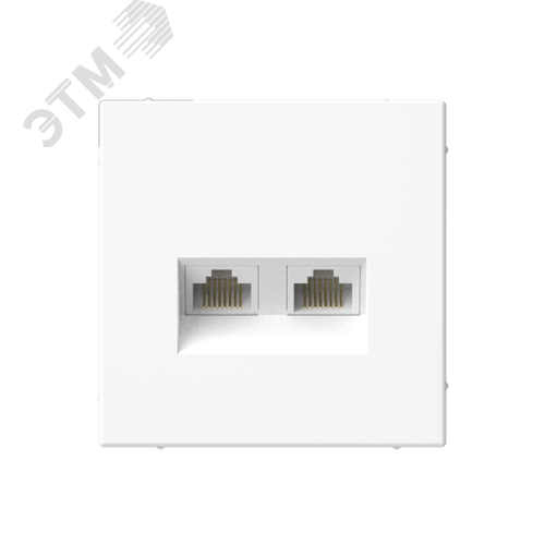 Изображение товара ARTGALLERY РОЗЕТКА двойная компьютерная RJ45+RJ45, кат. 5е, механизм, БЕЛЫЙ (шт)