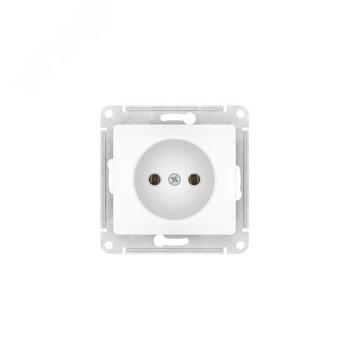 GLOSSA РОЗЕТКА без заземления, 16А, быстрозажимные клеммы, БЕЛЫЙ - фото 4