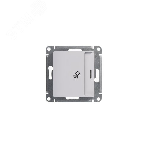 GLOSSA Выключатель карточный в рамку белый сх.6 - фото 6