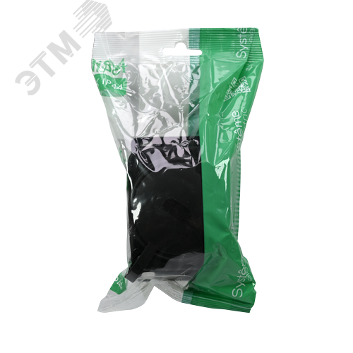 Розетка 2К+З открытой установки каучуковая 16А/250В IP44 Чёрная MultiSet - фото 7