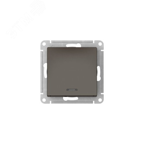 ATLASDESIGN 1-клавишный ВЫКЛЮЧАТЕЛЬ с подсветкой ,сх.1а, 10АХ, быстрозажимные клеммы, МОККО - фото 2