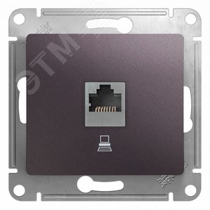 GLOSSA Розетка компьютерная RJ45 категория 5E механизм сиреневый туман - фото 2