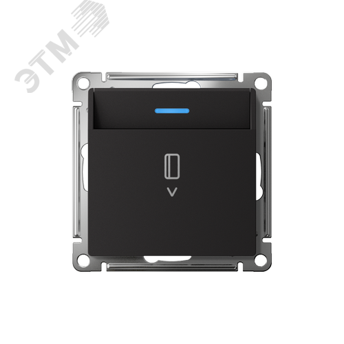 ATLASDESIGN ВЫКЛЮЧАТЕЛЬ карточный с подсветкой, 10А, без задержки отключения, механизм, КАРБОН - фото 1