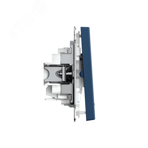 ARTGALLERY 2-клавишный ВЫКЛЮЧАТЕЛЬ с подсветкой, сх.5а, 10АХ, механизм, быстрозажимные клеммы, АКВАМАРИН - фото 3