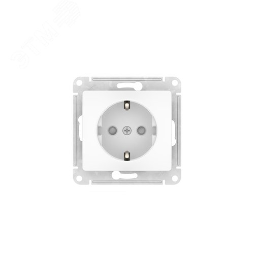GLOSSA РОЗЕТКА с заземлением со шторками, 16А, быстрозажимные клеммы, БЕЛЫЙ - фото 4