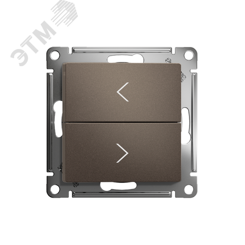 ATLASDESIGN 2-клавишный ВЫКЛЮЧАТЕЛЬ ЖАЛЮЗИ, 10А, мех., МОККО - фото 2