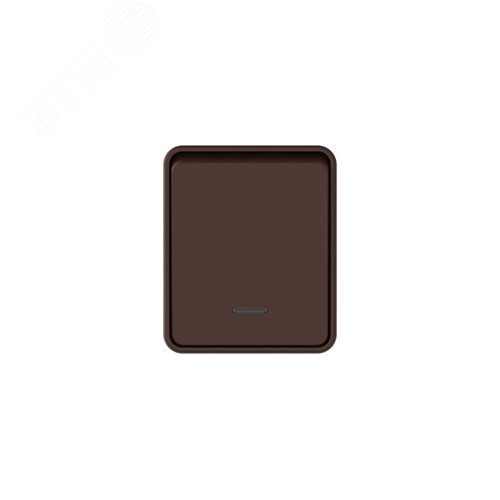 AtlasDesign PROFI IP54 О/У 1-клавишный ВЫКЛЮЧАТЕЛЬ с подсветкой 10 АХ, КОРИЧНЕВЫЙ - фото 2