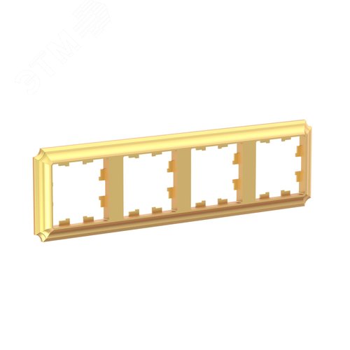 ATLASDESIGN ANTIQUE 4-постовая рамка, универсальная, ЗОЛОТО - фото 3