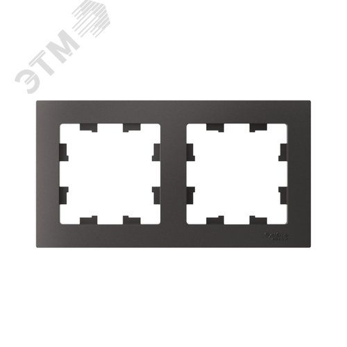 ATLASDESIGN 2-постовая РАМКА, универсальная, БАЗАЛЬТ - фото 3