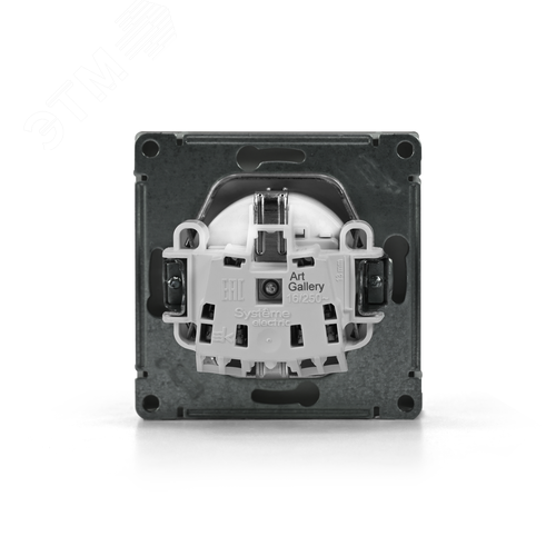 ARTGALLERY РОЗЕТКА с заземлением со шторками, 16А, механизм, быстрозажимные клеммы, шампань - фото 9