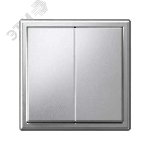 ARTGALLERY 2-клавишный выключатель кнопочный, сх.2, 10А, механизм, алюминий - фото 6