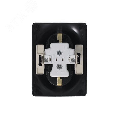 GLOSSA Розетка двойная с заземлением антрацит в сборе - фото 6