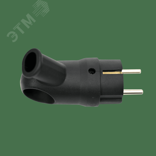Вилка 2К+З угловая каучуковая 16А/250В IP44 Чёрная MultiSet - фото 4