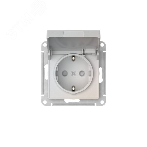 ATLASDESIGN РОЗЕТКА с заземл. со шторк. с крышкой, 16А, IP20,мех., быстрозажимные клеммы, ЖЕМЧУГ - фото 5