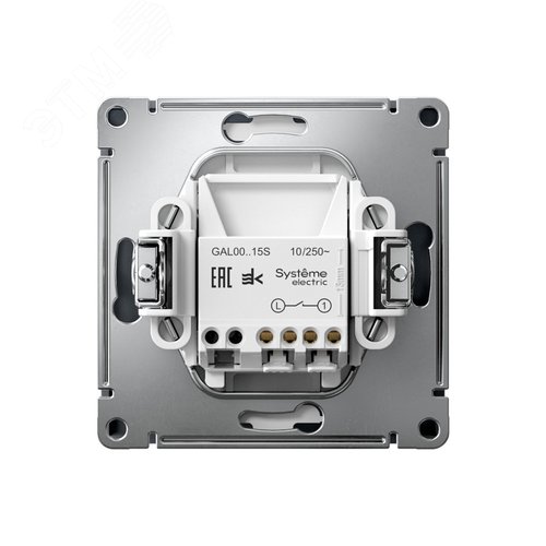 ARTGALLERY 1-клавишный ВЫКЛЮЧАТЕЛЬ КНОПОЧНЫЙ, механизм, быстрозажимные клеммы, ГРИФЕЛЬ - фото 2