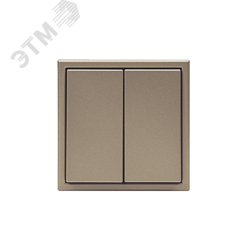 ARTGALLERY 2-клавишный выключатель, сх.5, 10АХ, механизм, шампань - фото 6