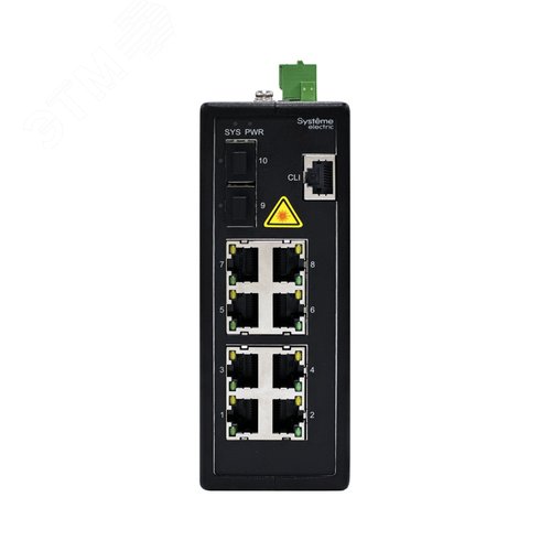 Коммутатор промышленный управляемый Ethernet L2, 8x10/100/1000BaseT, 2x100/1000/2500BaseX SFP - фото 3