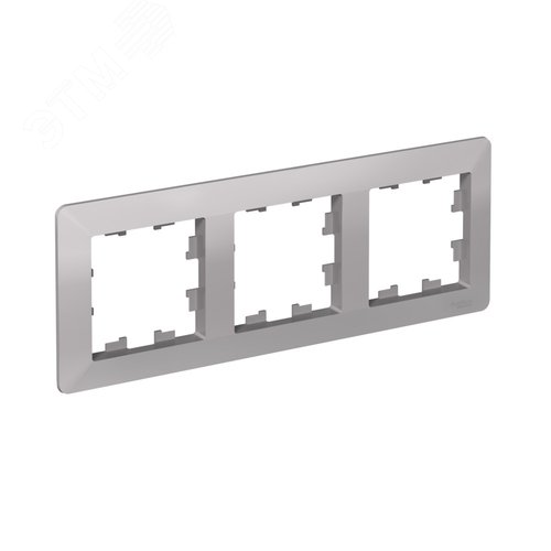 ATLASDESIGN AIR 3-постовая РАМКА, АЛЮМИНИЙ/дымчатый черный - фото 1