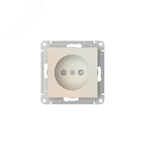 ATLASDESIGN РОЗЕТКА без заземления со шторками, 16А, быстрозажимные клеммы, ЖЕМЧУГ - фото 4