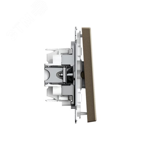 ARTGALLERY 1-клавишный ПЕРЕКЛЮЧАТЕЛЬ, 10АХ, механизм, быстрозажимные клеммы, МОККО - фото 3