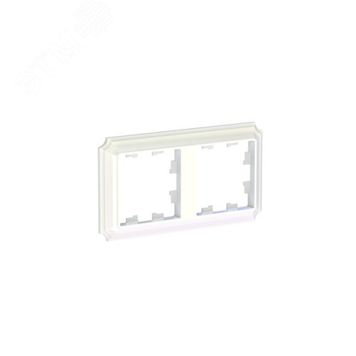 ATLASDESIGN ANTIQUE 2-постовая рамка, универсальная, ЖЕМЧУГ - фото 3