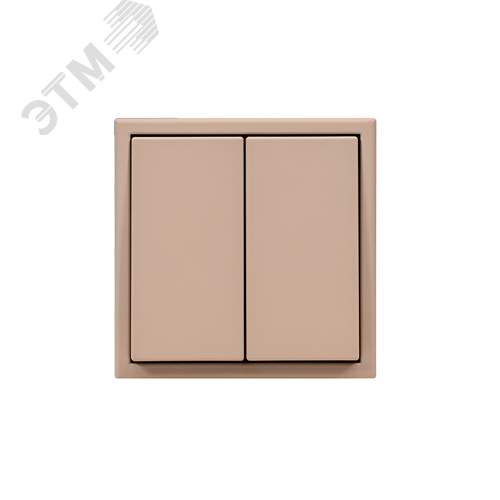 ARTGALLERY 2-клавишный переключатель, сх.6/2, 10АХ, механизм, песочный - фото 5
