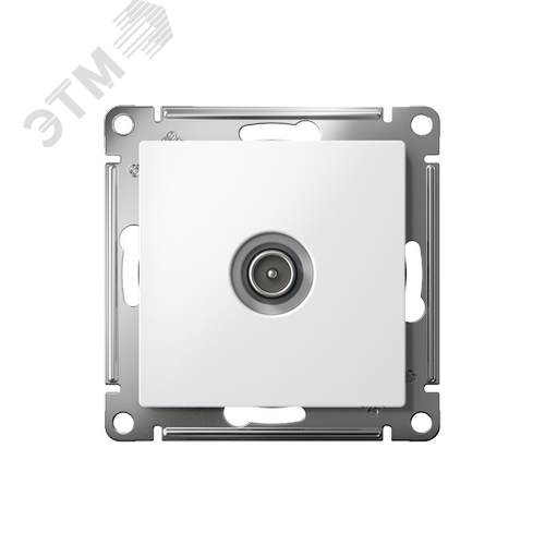 Розетка ATLASDESIGN TV проходная 4DB механизм белый - фото 2