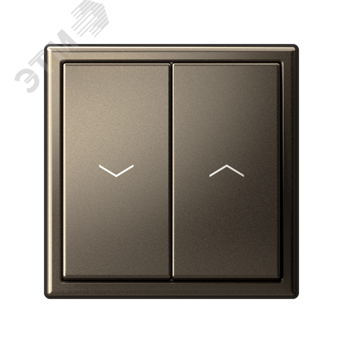 ARTGALLERY 2-клавишный выключатель для жалюзи, 2х сх.4, 10А, механизм, мокко - фото 6