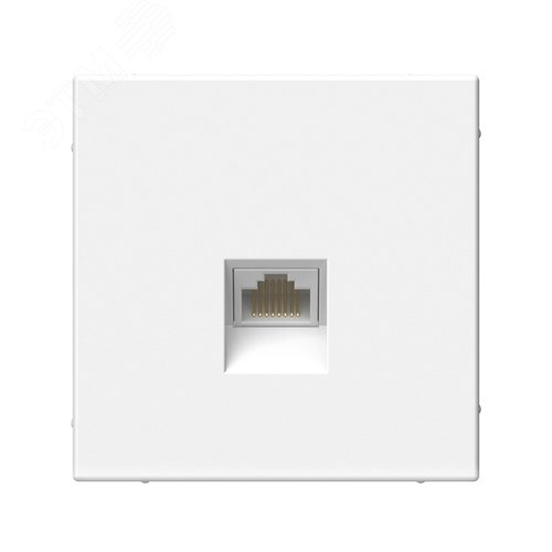 Изображение товара ARTGALLERY розетка компьютерная RJ45, кат. 6A, механизм, белый (шт)