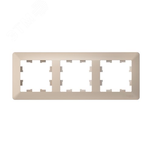 ATLASDESIGN AIR 3-постовая РАМКА, ПЕСОЧНЫЙ/дымчатый белый - фото 1