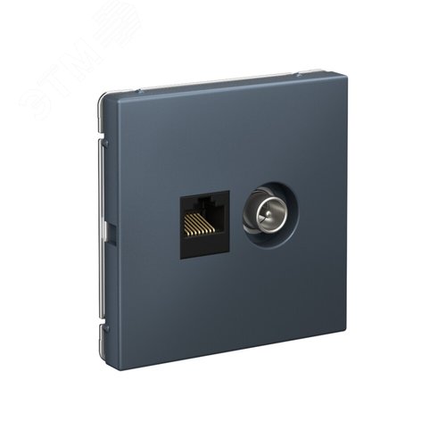 ARTGALLERY розетка двойная ТВ + компьютерная RJ45, кат. 5Е, грифель - фото 2