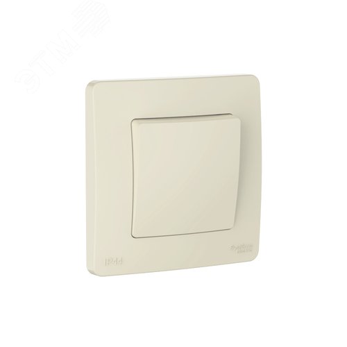 BLANCA С/У IP44 1-клавишный ПЕРЕКЛЮЧАТЕЛЬ (сх.6), 10AX, 250В, МОЛОЧНЫЙ - фото 1