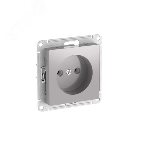 ATLASDESIGN РОЗЕТКА без заземления без шторок, 16А, быстрозажимные клеммы, АЛЮМИНИЙ - фото 1
