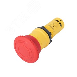 Изображение товара Кнопка аварийного останова SB7 моноблочная 22мм красная, ?40, повернуть для возвр, пластик, 1НО+1НЗ (шт)