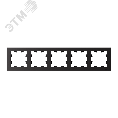 Рамка пятипостовая ATLASDESIGN универсальная карбон - фото 2