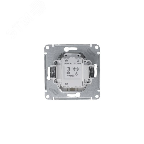 GLOSSA Переключатель одноклавишный с подсветкой схема 6а платина - фото 4